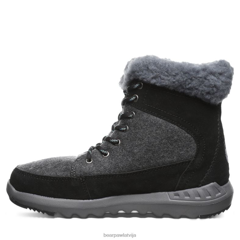 melns/pelēks sievietes zābaki BEARPAW cheryl P2XFF141