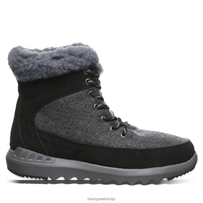 melns/pelēks sievietes zābaki BEARPAW cheryl P2XFF141