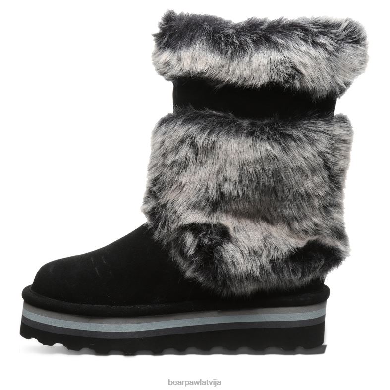 melns/pelēks sievietes zābaki BEARPAW retro tama P2XFF27