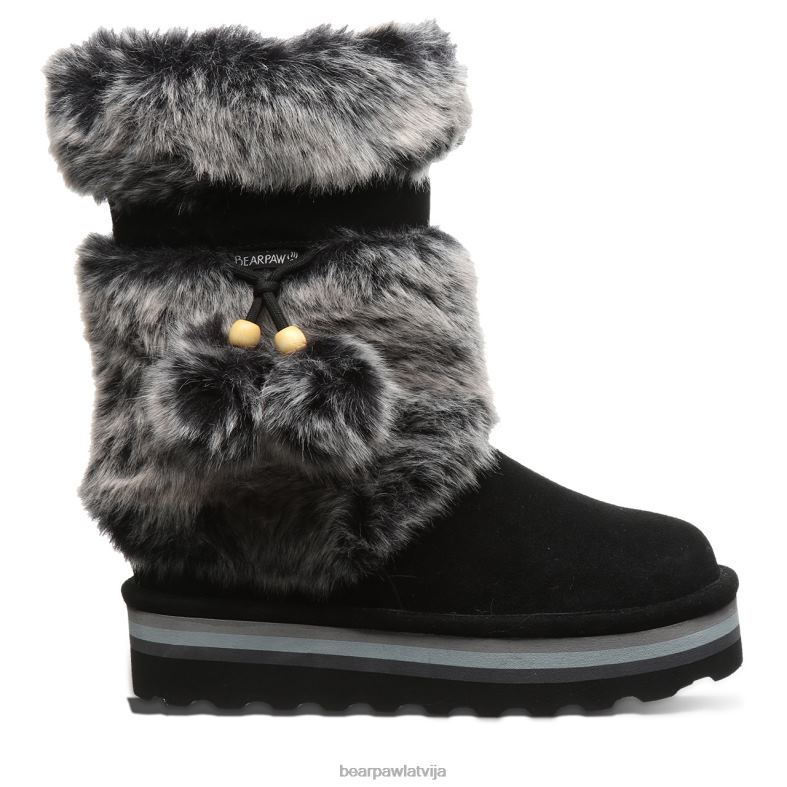 melns/pelēks sievietes zābaki BEARPAW retro tama P2XFF27