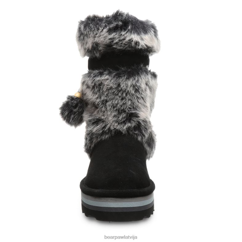 melns/pelēks sievietes zābaki BEARPAW retro tama P2XFF27
