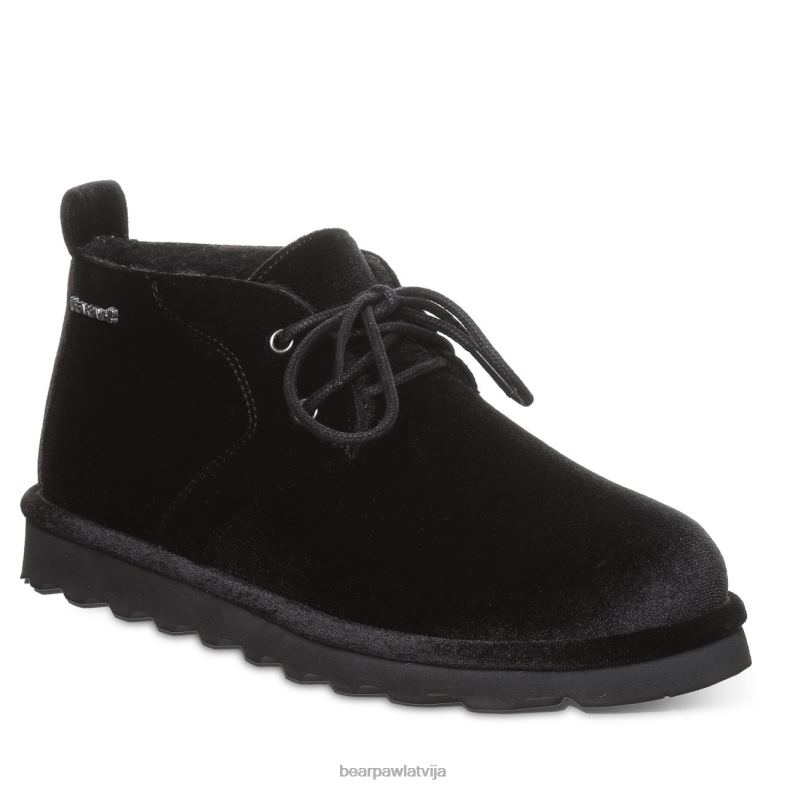 melns samts sievietes zābaki BEARPAW skye P2XFF36