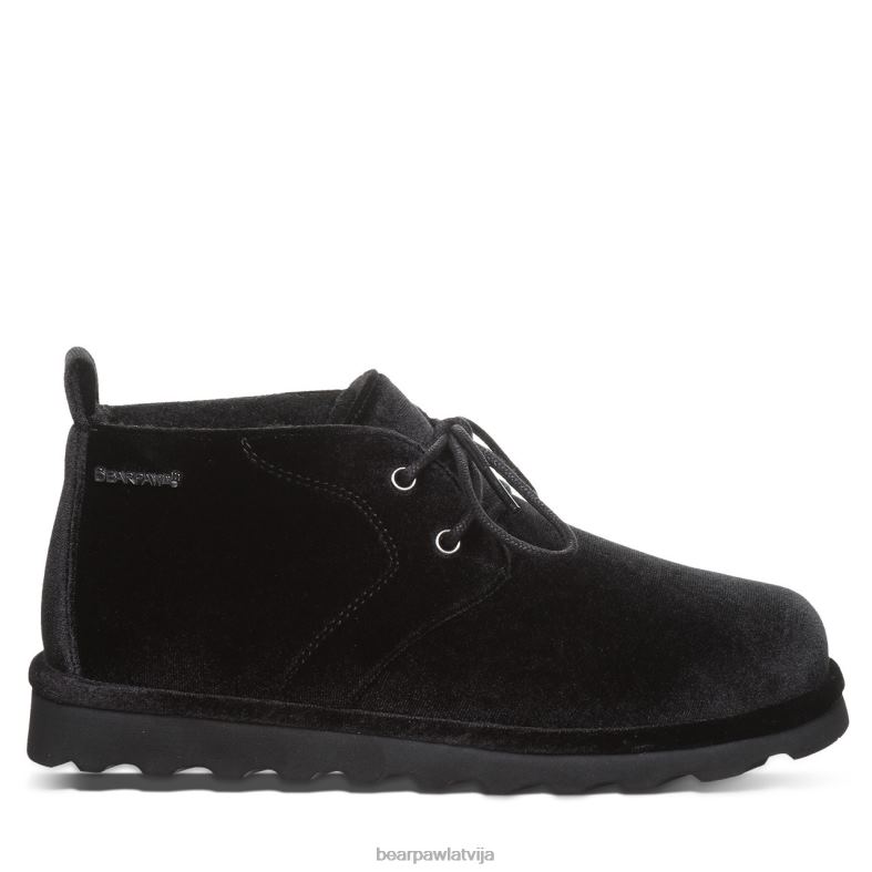 melns samts sievietes zābaki BEARPAW skye P2XFF36