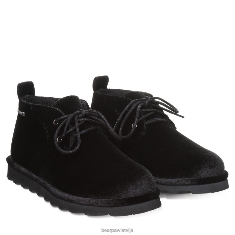 melns samts sievietes zābaki BEARPAW skye P2XFF36
