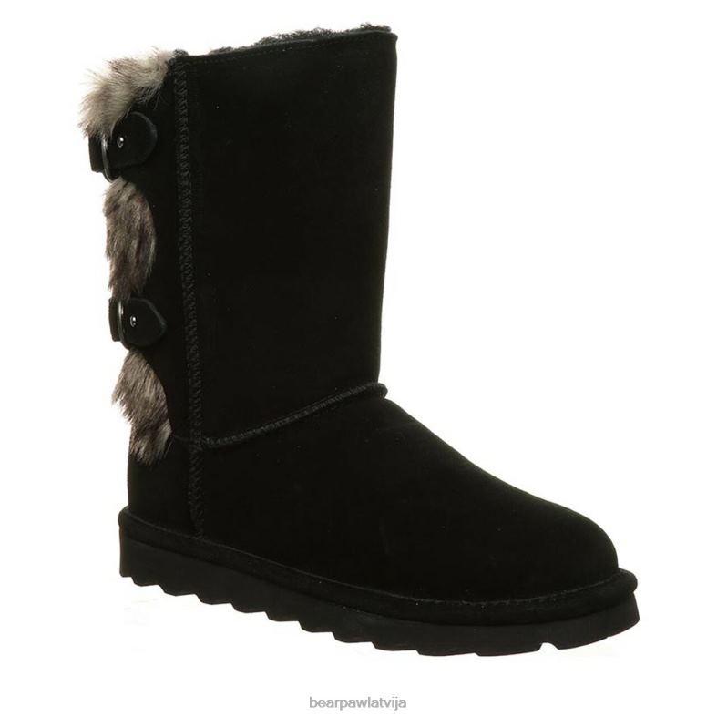 melns sievietes zābaki BEARPAW Eloise plats P2XFF63