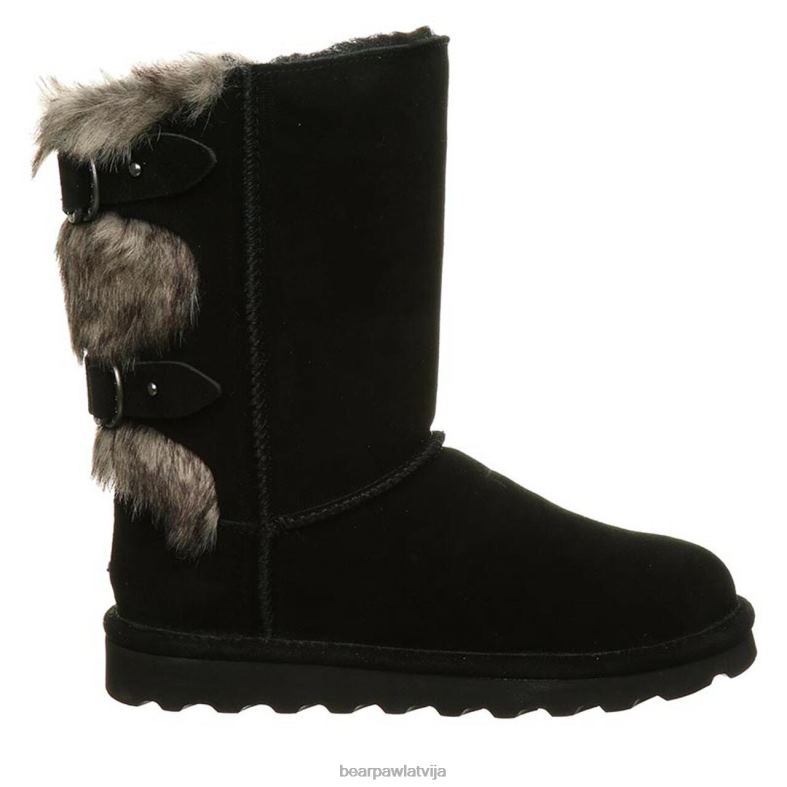 melns sievietes zābaki BEARPAW Eloise plats P2XFF63