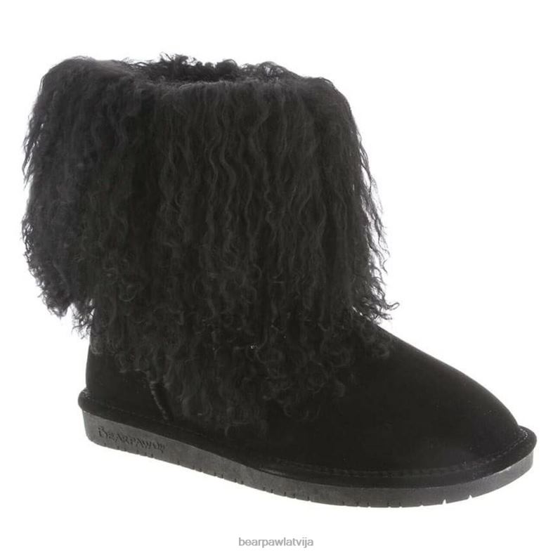 melns sievietes zābaki BEARPAW bāā P2XFF105