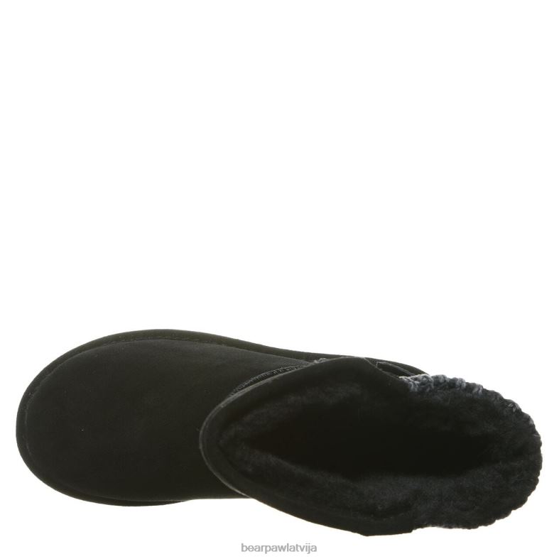 melns sievietes zābaki BEARPAW boshie plats P2XFF113
