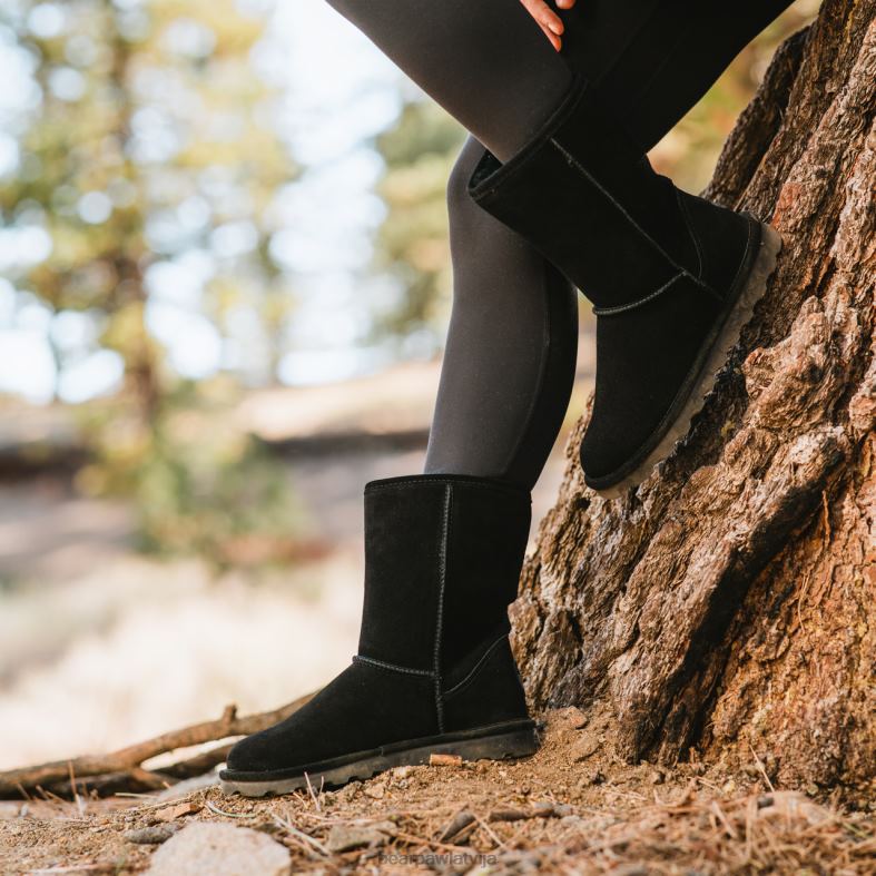 melns sievietes zābaki BEARPAW elle īss P2XFF93