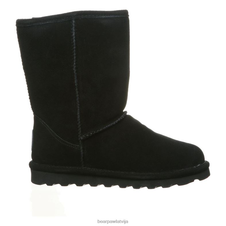 melns sievietes zābaki BEARPAW elle īss plats P2XFF96