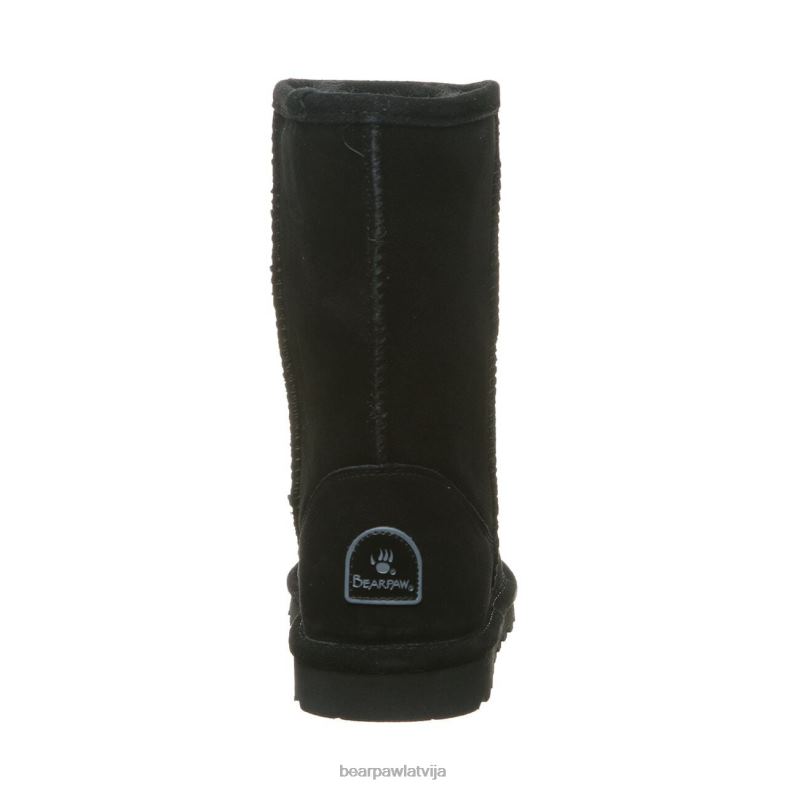 melns sievietes zābaki BEARPAW elle īss plats P2XFF96