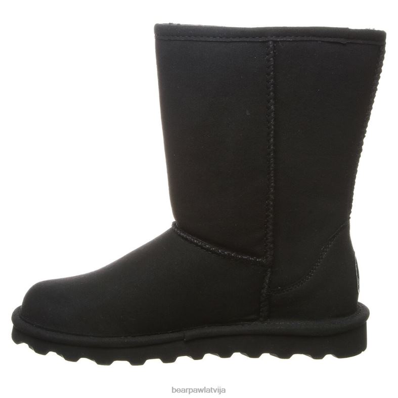 melns sievietes zābaki BEARPAW elle īss vegāns P2XFF74