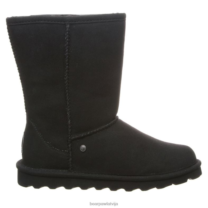 melns sievietes zābaki BEARPAW elle īss vegāns P2XFF74