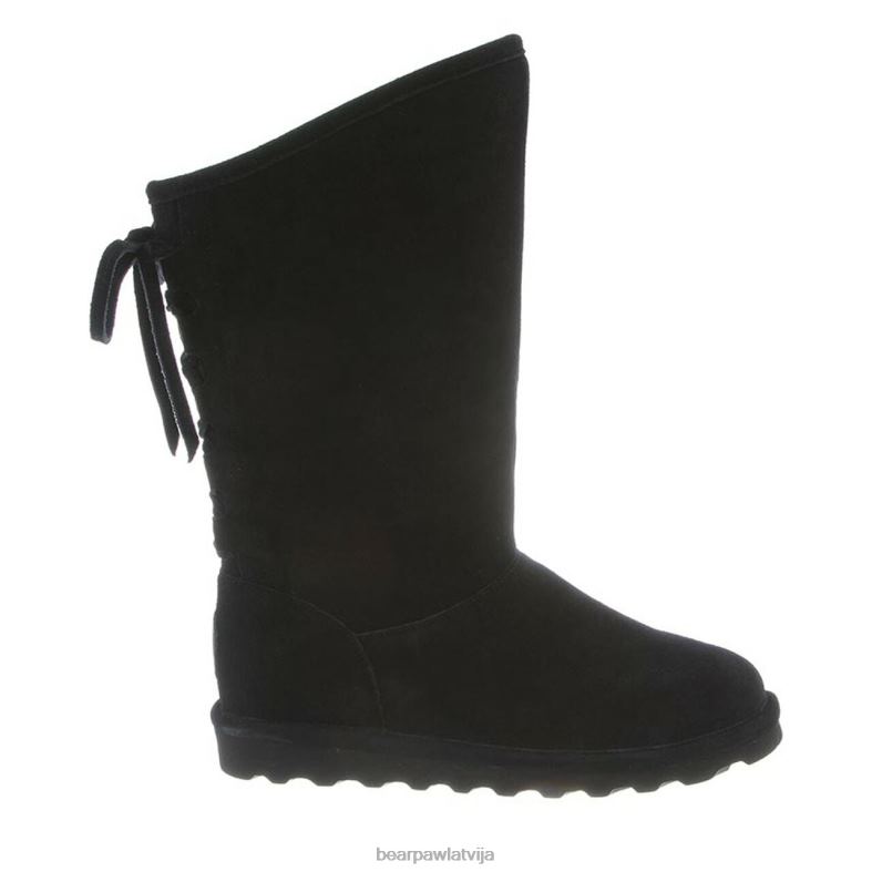 melns sievietes zābaki BEARPAW filiāli plats P2XFF99