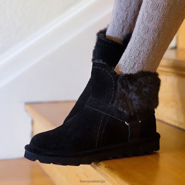 melns sievietes zābaki BEARPAW konnija P2XFF43
