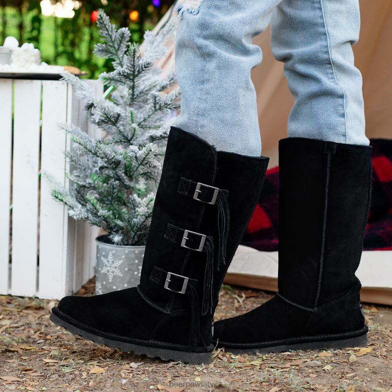 melns sievietes zābaki BEARPAW kris P2XFF138