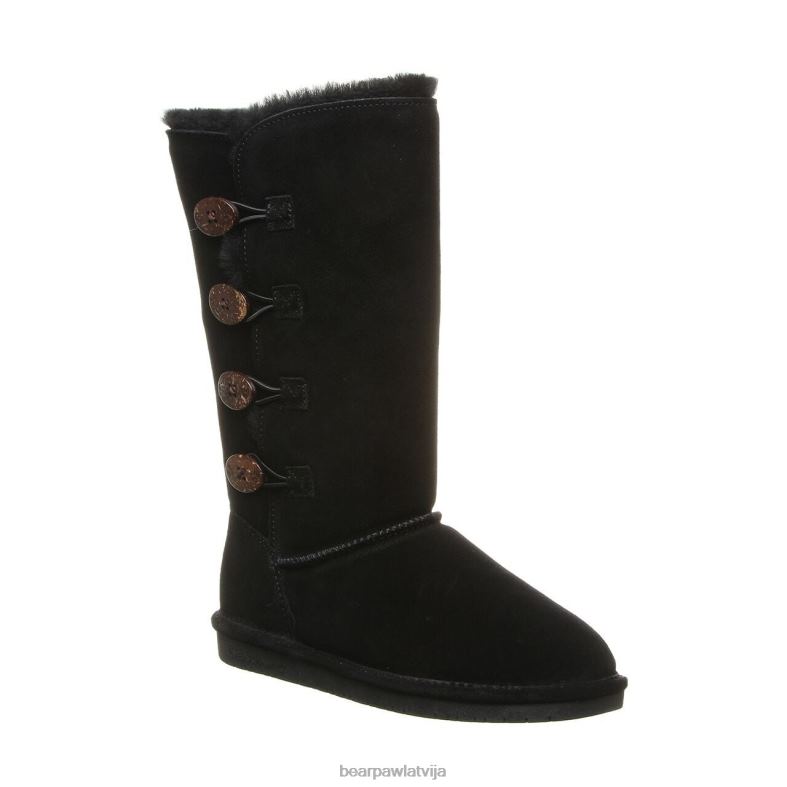 melns sievietes zābaki BEARPAW lori P2XFF76