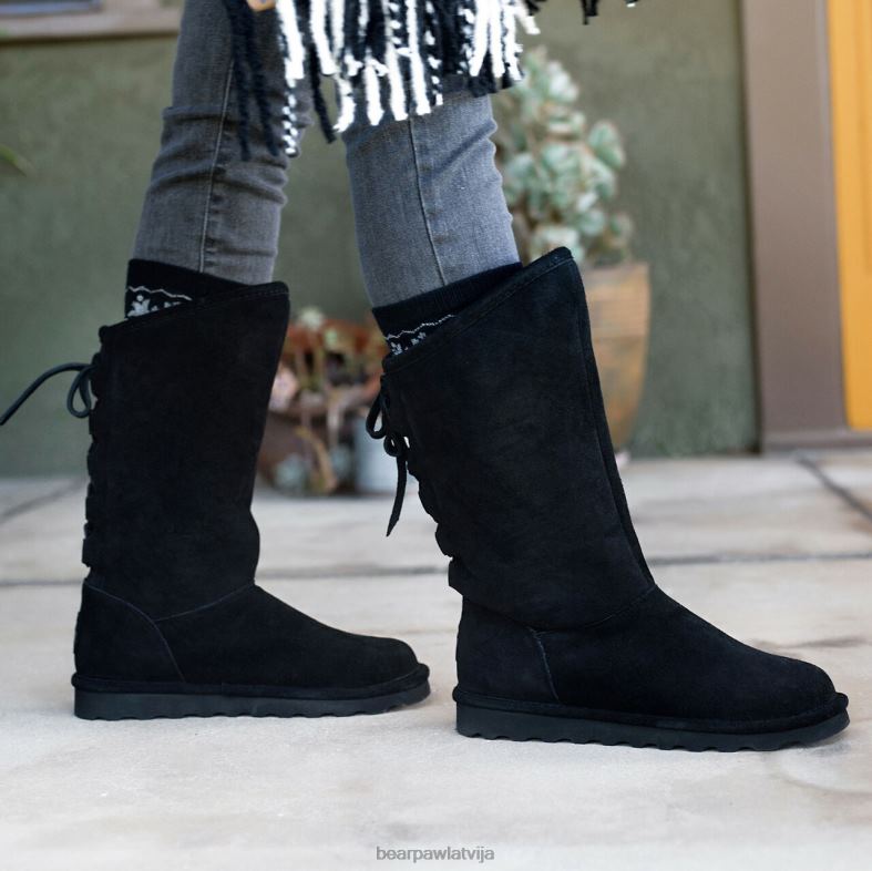melns sievietes zābaki BEARPAW phylly P2XFF102
