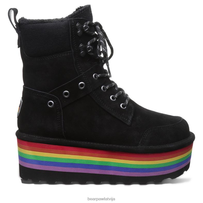 melns sievietes zābaki BEARPAW retro Alicia P2XFF14