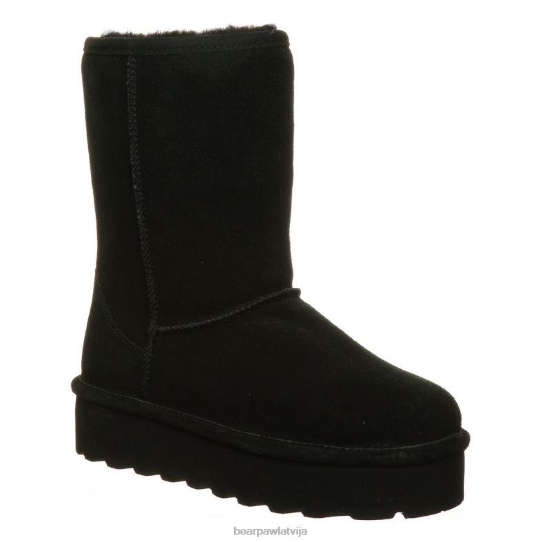 melns sievietes zābaki BEARPAW retro elle P2XFF213