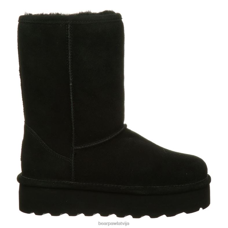 melns sievietes zābaki BEARPAW retro elle P2XFF213