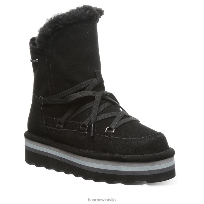 melns sievietes zābaki BEARPAW retro mondi P2XFF153