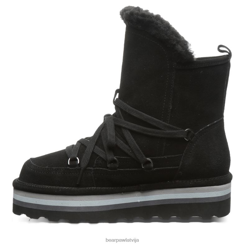 melns sievietes zābaki BEARPAW retro mondi P2XFF153