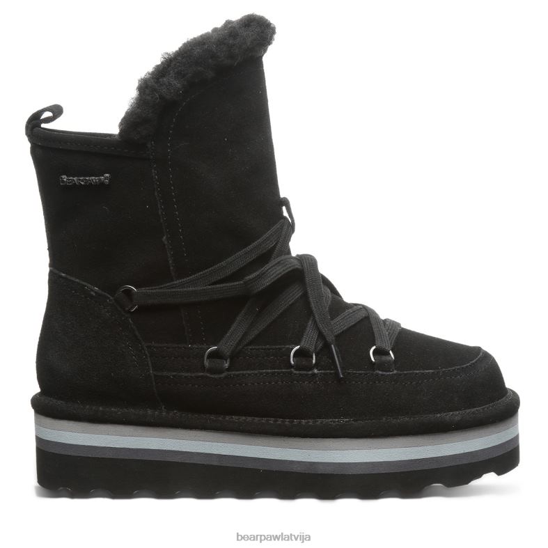melns sievietes zābaki BEARPAW retro mondi P2XFF153