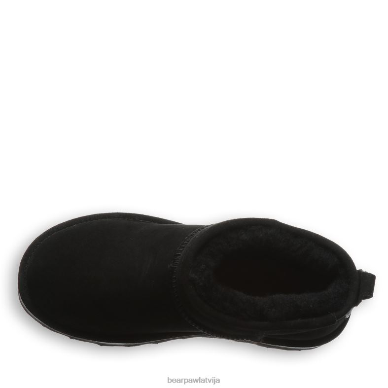 melns sievietes zābaki BEARPAW retro īss P2XFF30