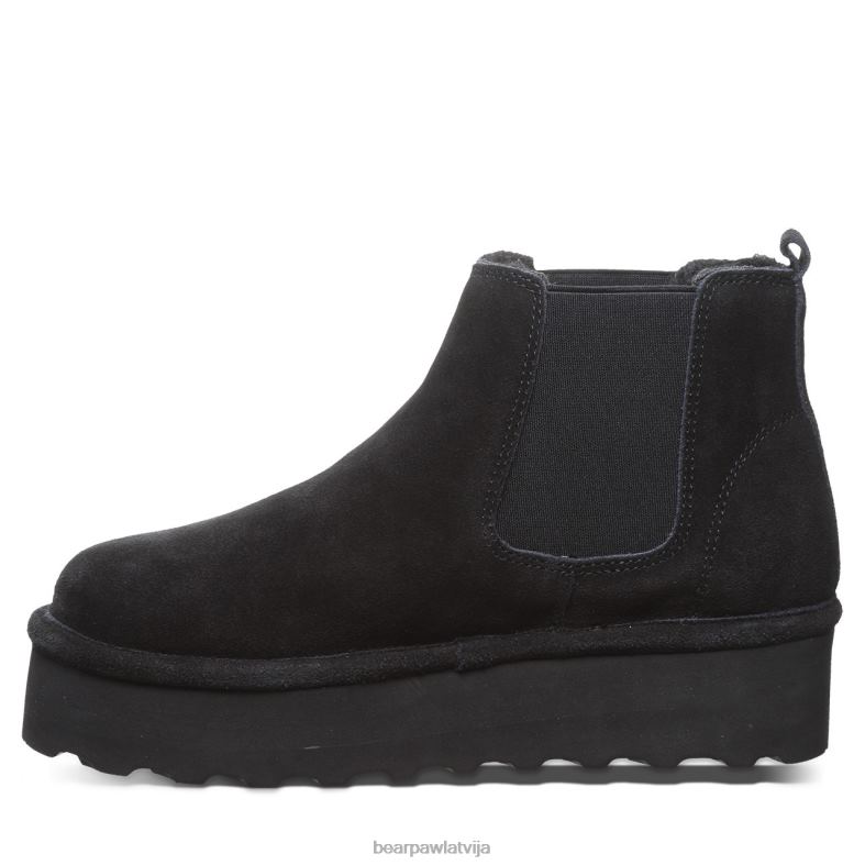 melns sievietes zābaki BEARPAW retro zīmēja P2XFF13