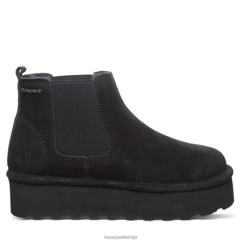 melns sievietes zābaki BEARPAW retro zīmēja P2XFF13