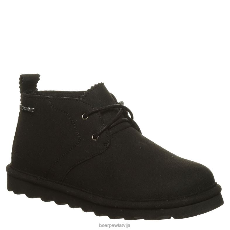 melns sievietes zābaki BEARPAW skye vegāns P2XFF182