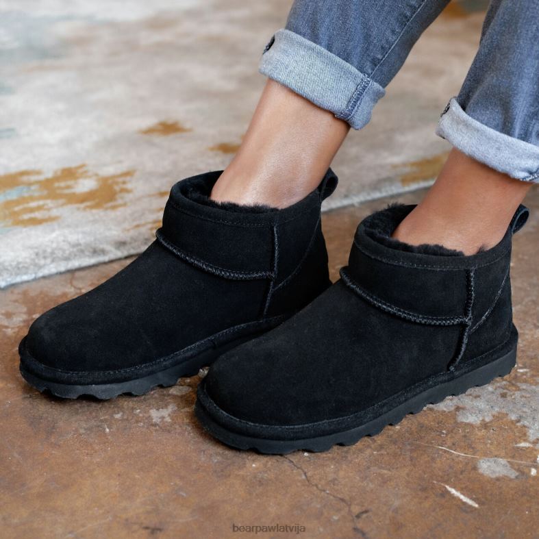 melns sievietes zābaki BEARPAW īss P2XFF40