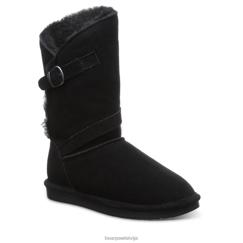 melns sievietes zābaki BEARPAW tatum cietvielas P2XFF128