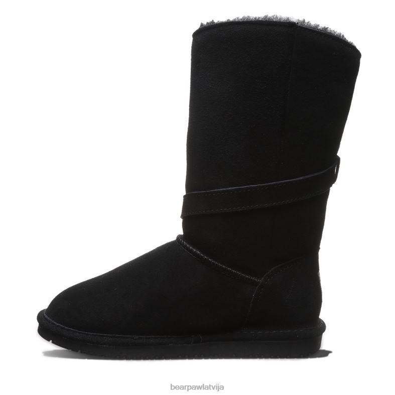 melns sievietes zābaki BEARPAW tatum cietvielas P2XFF128