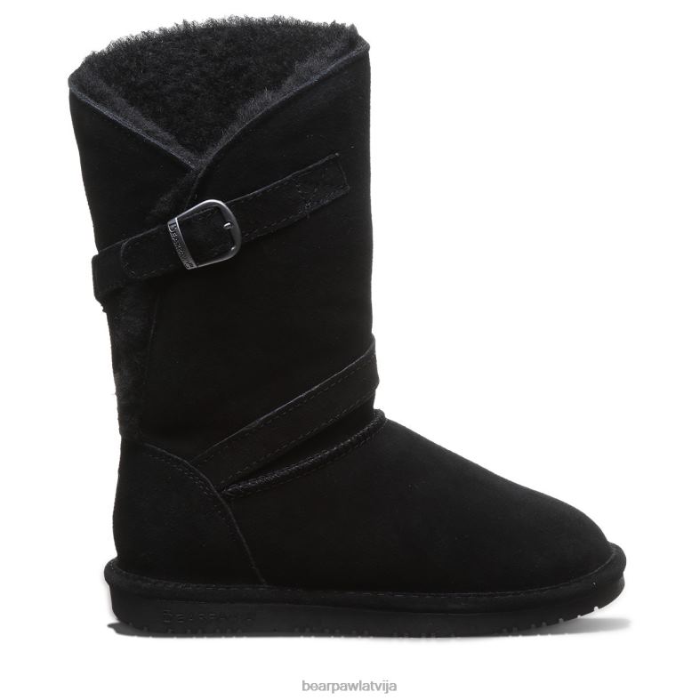 melns sievietes zābaki BEARPAW tatum cietvielas P2XFF128