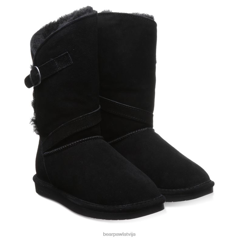 melns sievietes zābaki BEARPAW tatum cietvielas P2XFF128