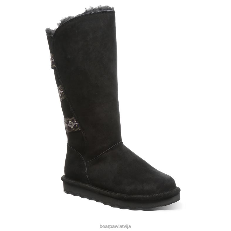 melns sievietes zābaki BEARPAW violets P2XFF122