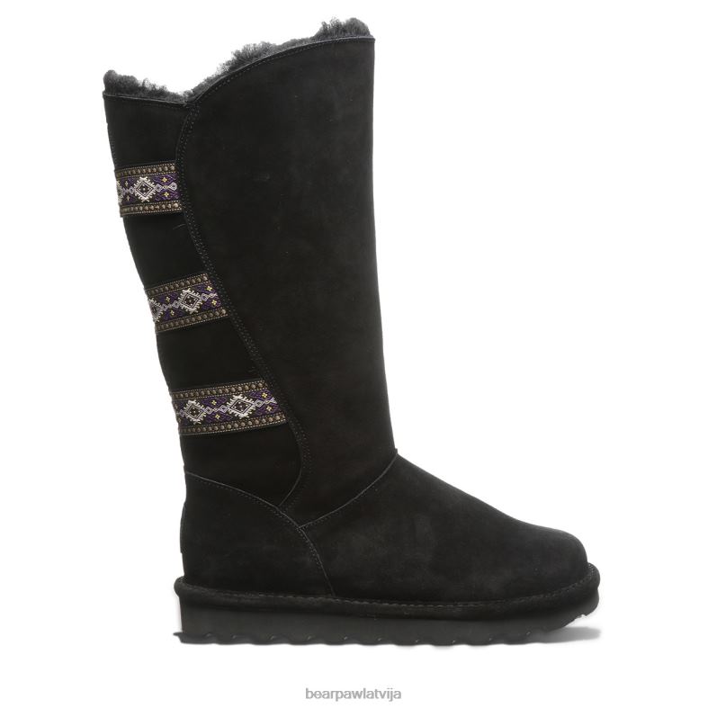 melns sievietes zābaki BEARPAW violets P2XFF122