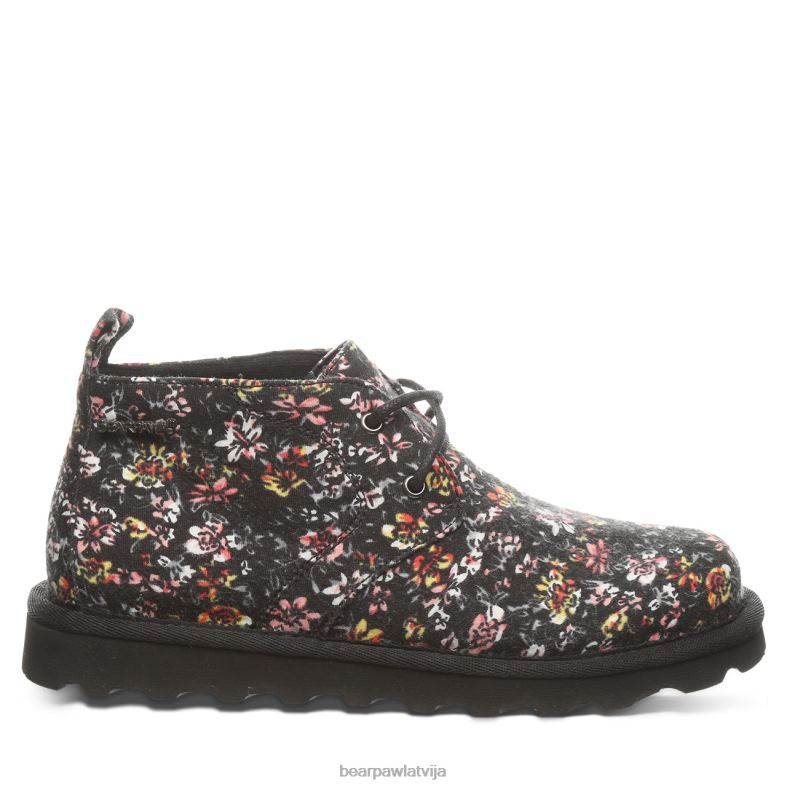 melns ziedu sievietes zābaki BEARPAW skye P2XFF162