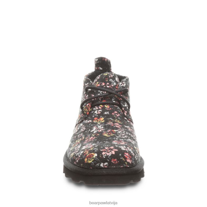 melns ziedu sievietes zābaki BEARPAW skye P2XFF162