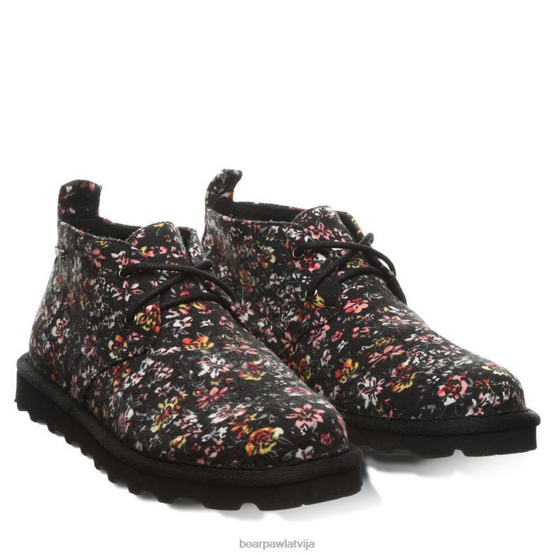 melns ziedu sievietes zābaki BEARPAW skye P2XFF162