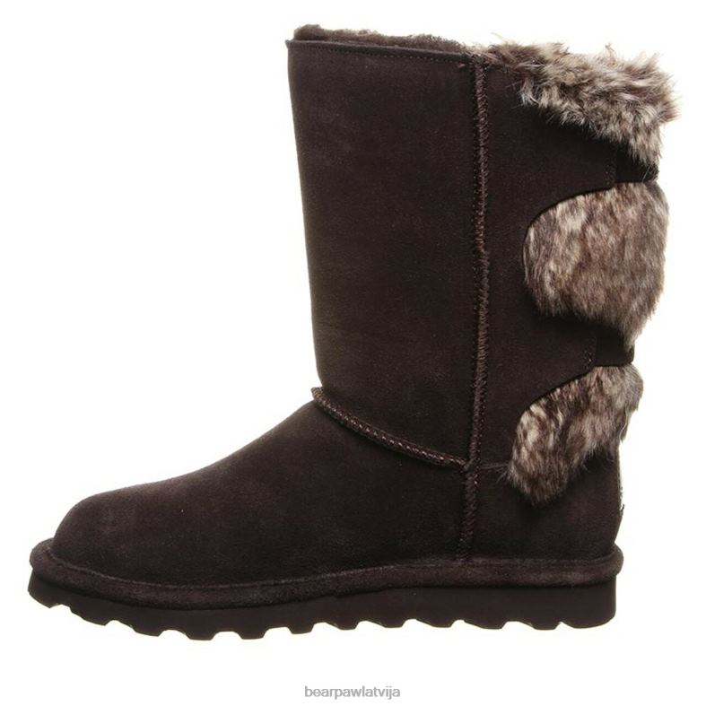 šokolāde sievietes zābaki BEARPAW Eloise plats P2XFF214