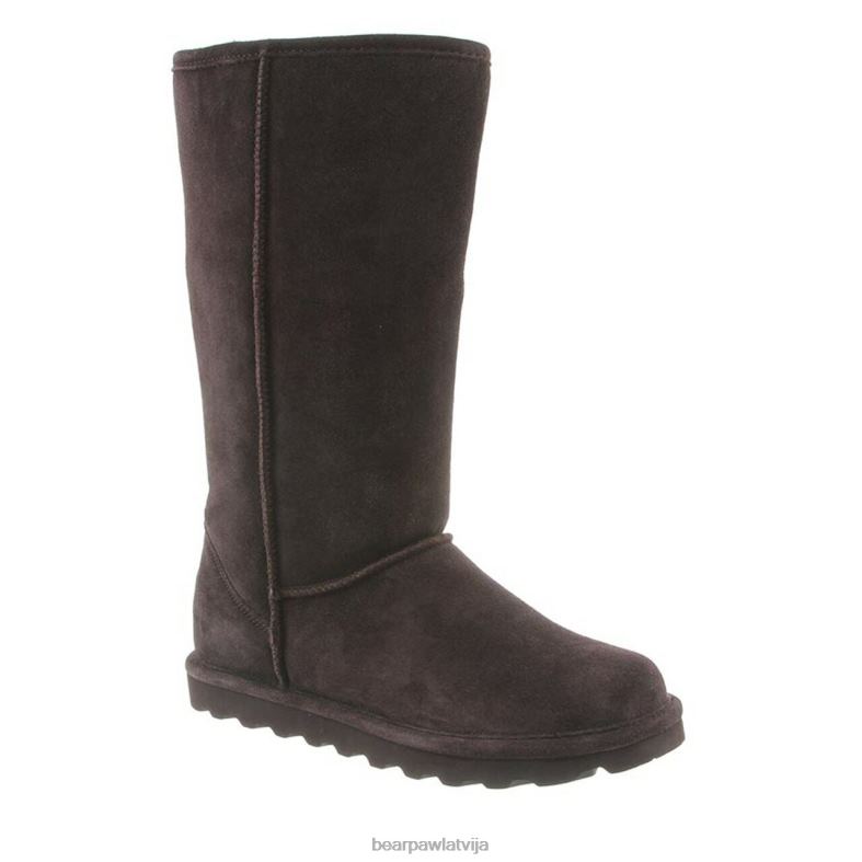 šokolāde sievietes zābaki BEARPAW elle garš plats P2XFF241