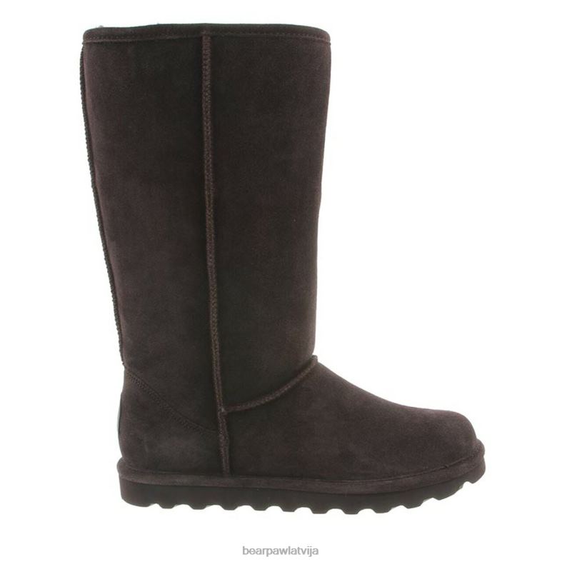šokolāde sievietes zābaki BEARPAW elle garš plats P2XFF241