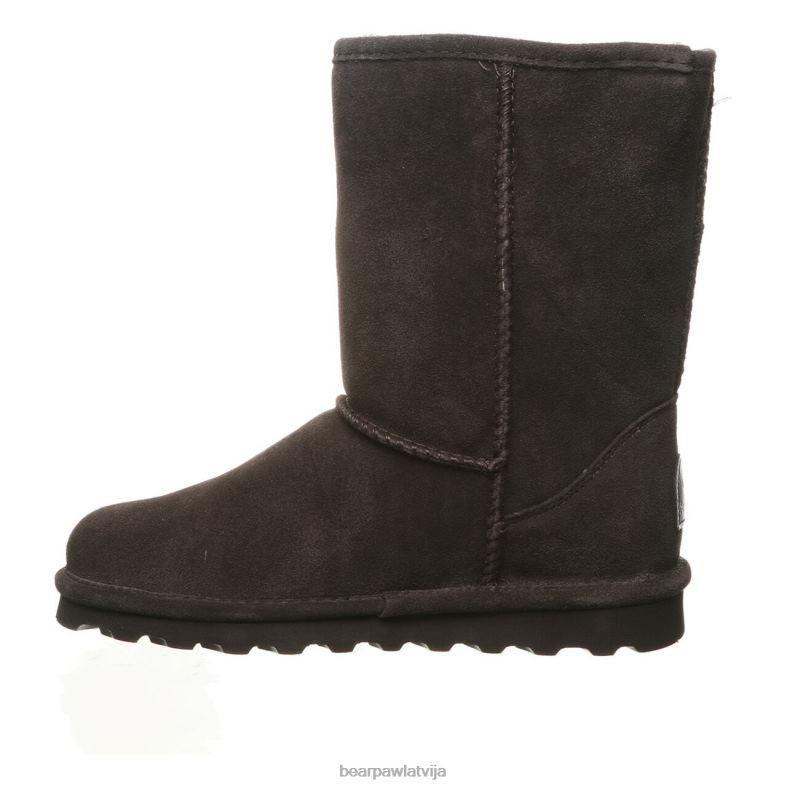 šokolāde sievietes zābaki BEARPAW elle īss plats P2XFF252