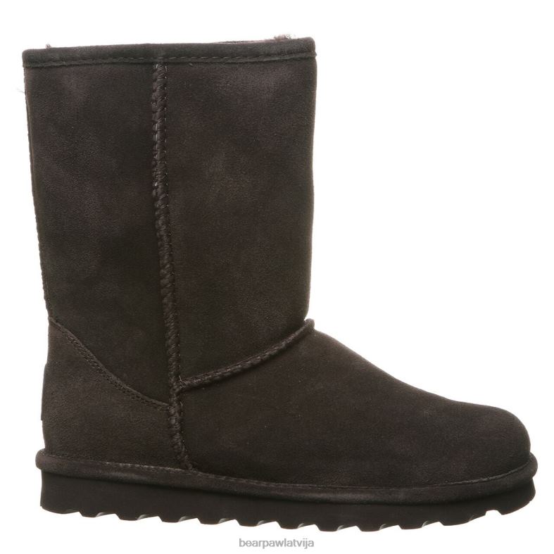 šokolāde sievietes zābaki BEARPAW elle īss plats P2XFF252