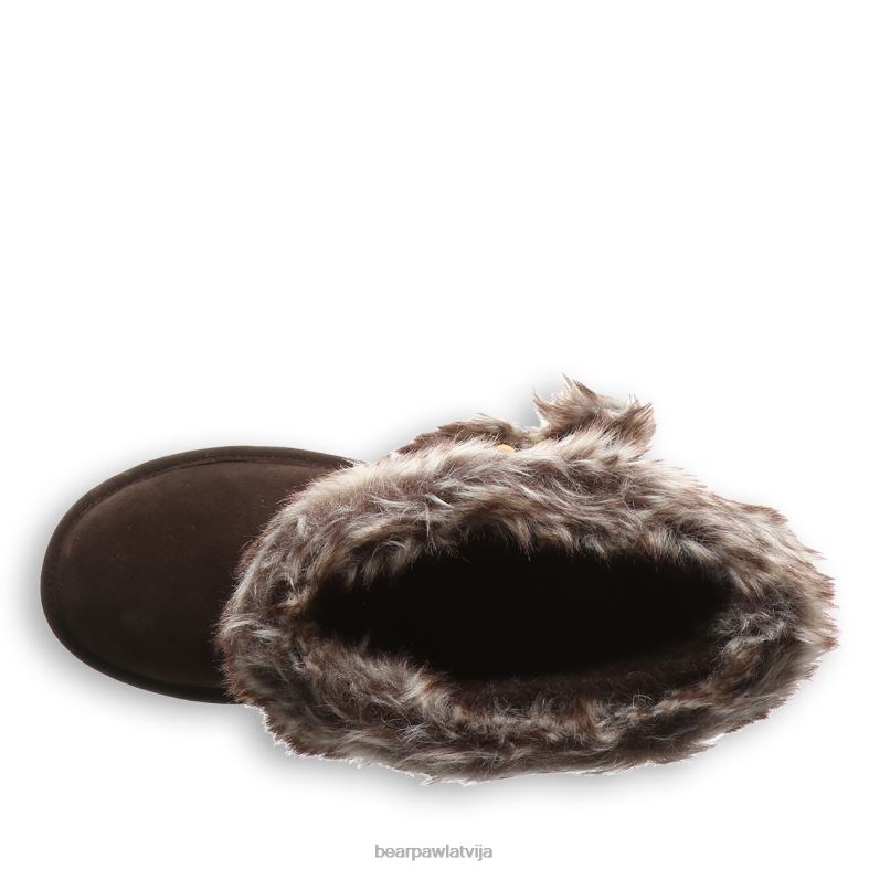 šokolāde sievietes zābaki BEARPAW retro tama P2XFF26