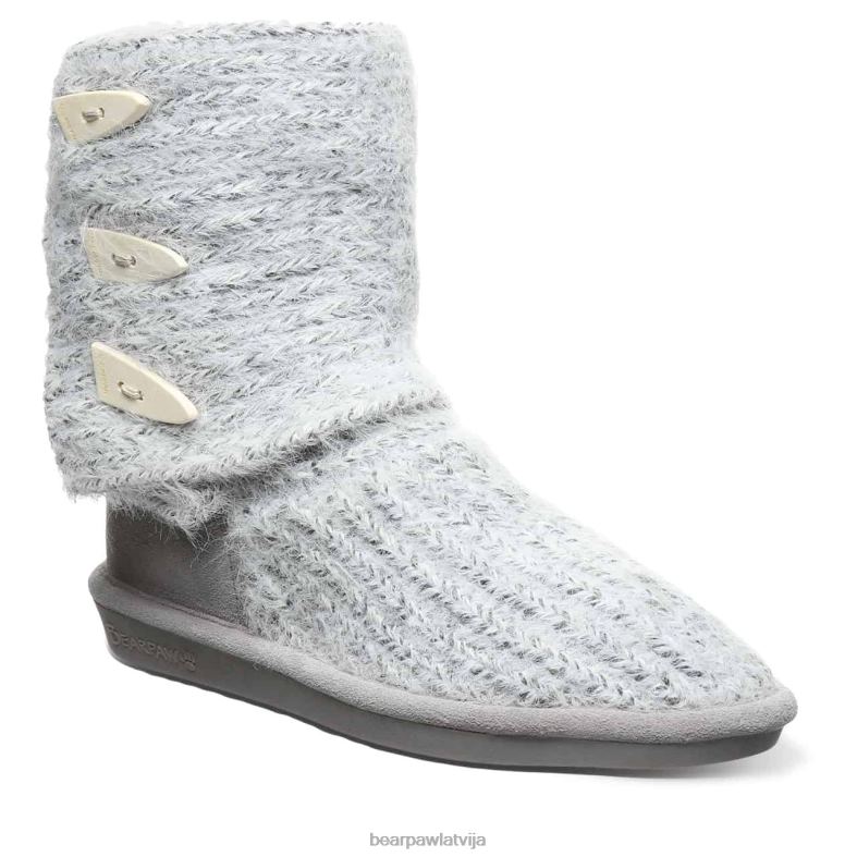 pelēka migla sievietes zābaki BEARPAW adīt garš P2XFF177