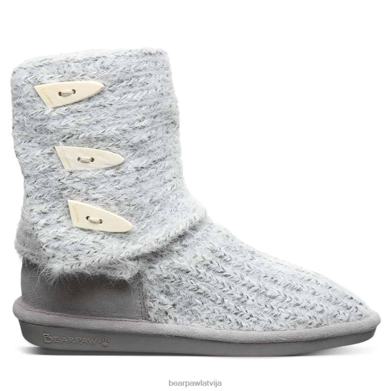 pelēka migla sievietes zābaki BEARPAW adīt garš P2XFF177